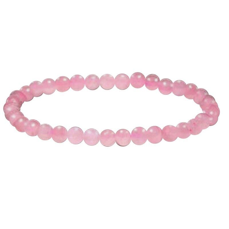 Bracciale Quarzo Rosa EXTRA Perle 4 mm