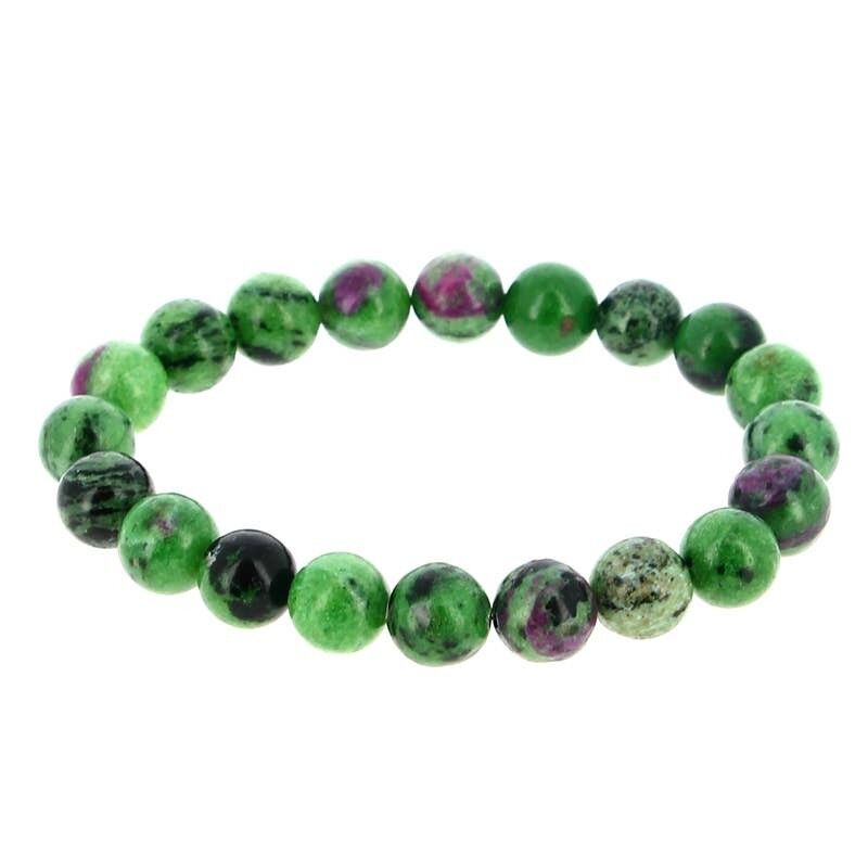 Bracciale EXTRA Rubino su Zoisite Perle da 10 mm