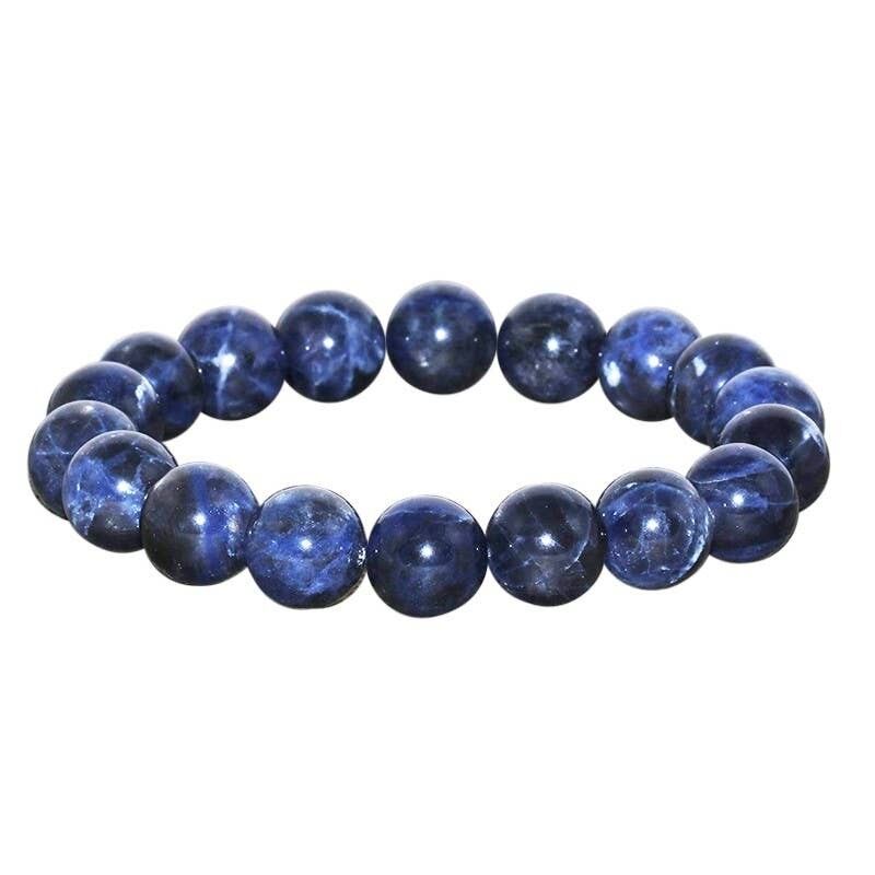Braccialetto di perle di sodalite da 10 mm