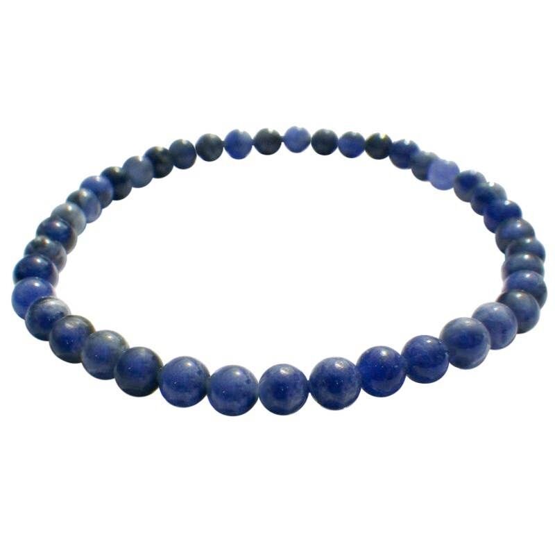 Bracciale in perle di sodalite 4 mm