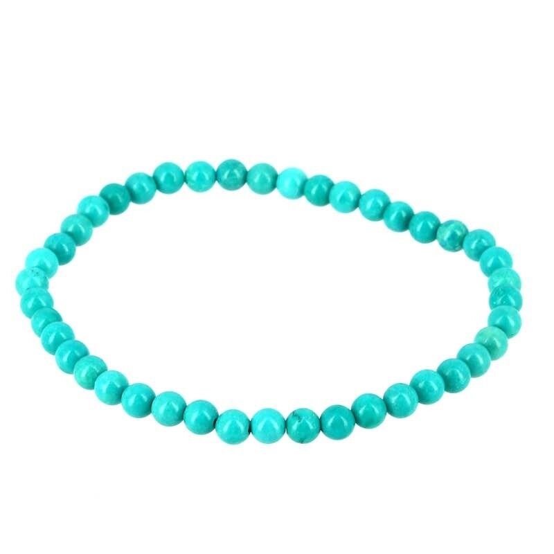 Stabilisiertes Türkisarmband 4 mm Perlen