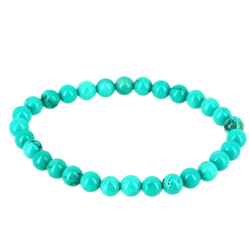 Stabilisiertes Türkisarmband 6 mm Perlen