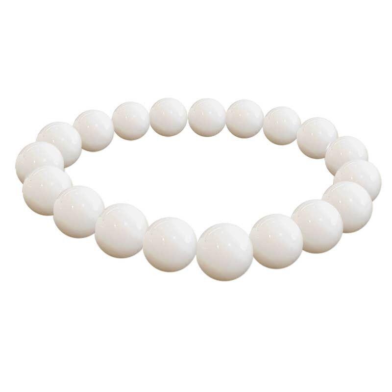 Weißes Perlmuttarmband mit 10 mm Perlen