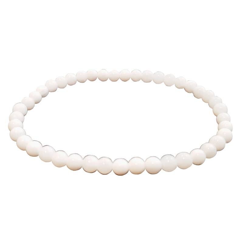 Weißes Perlmuttarmband mit 4 mm Perlen