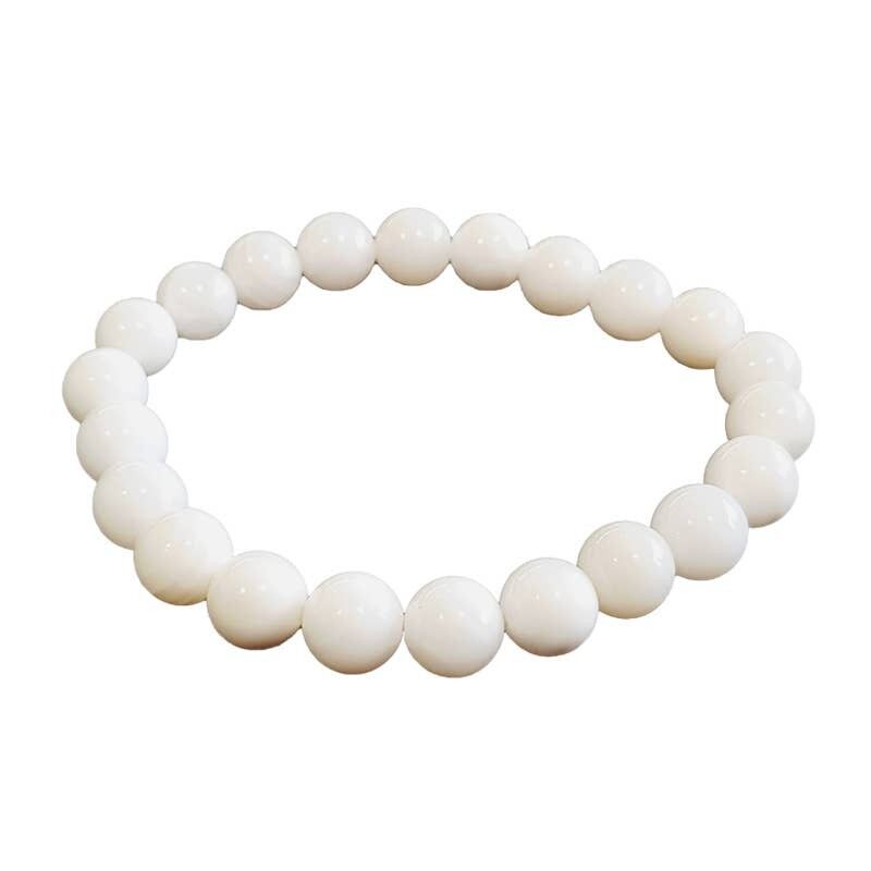 Weißes Perlmuttarmband mit 8 mm Perlen