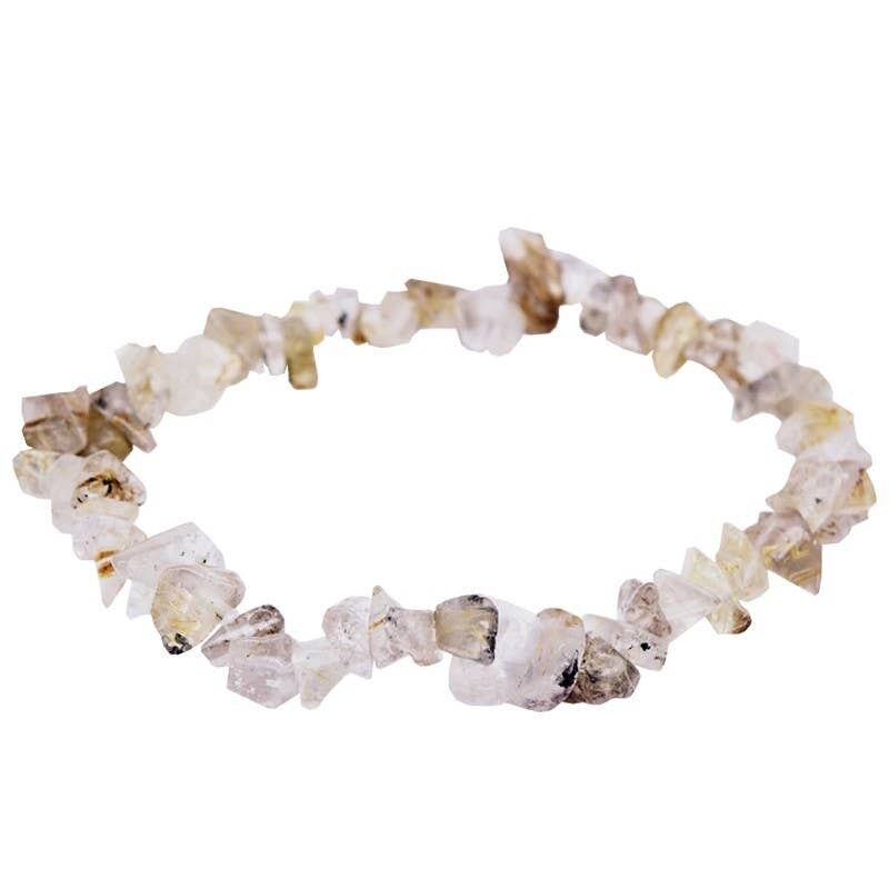 Bracciale in quarzo con inclusioni di rutilo barocco