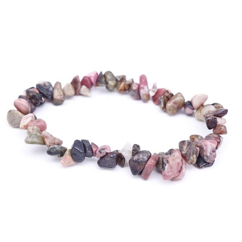 Bracciale barocco in rodonite del Madagascar