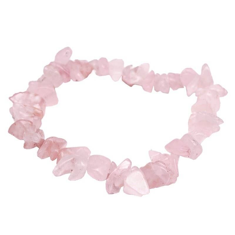 Bracciale in quarzo rosa barocco