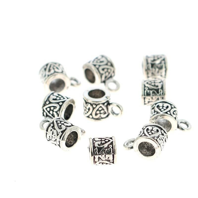 10 Ciondoli con anello 11 x 7 mm