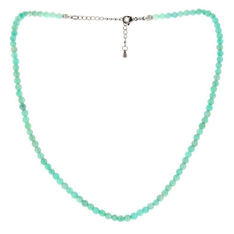Collana di perle di amazzonite naturale 4 mm AAA EXTRA