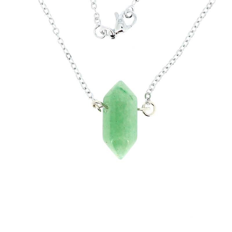 Collana a punta di avventurina verde bitterminata