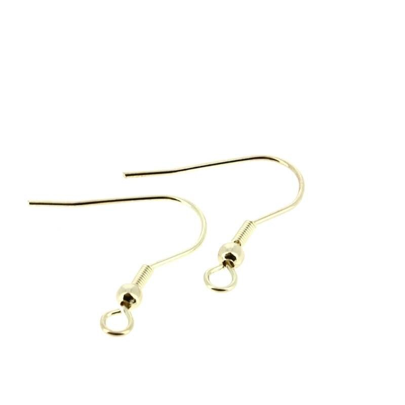 Coppia di ganci per orecchini in acciaio inossidabile placcato oro