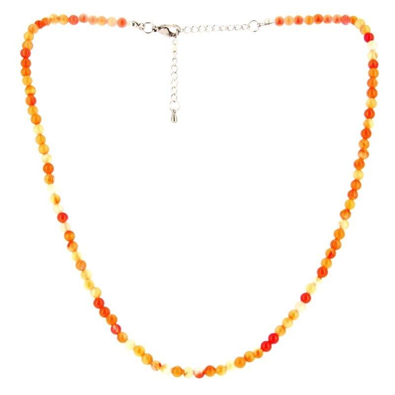 Collana di perle di corniola 4 mm