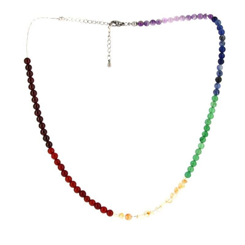 Collana 7 Chakra perline da 4 mm