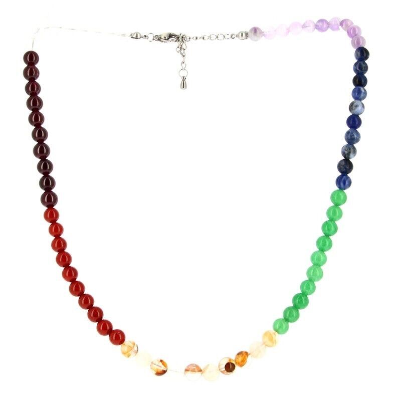 Collana 7 Chakra Sfere 6 mm
