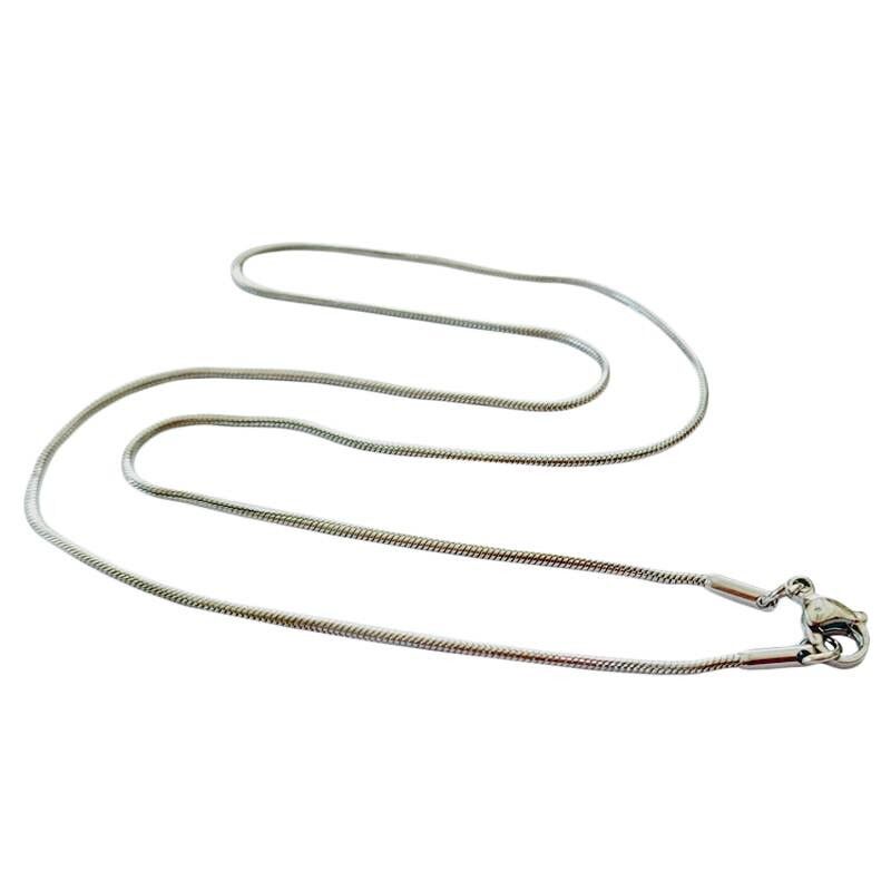 Catena in ACCIAIO INOX D. 45 cm. 1.Maglia a serpente da 5 mm