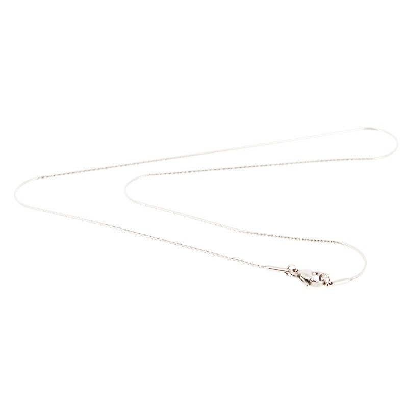 Catena in ottone placcato argento 925, 50 cm di diametro.Serpente da 2 mm