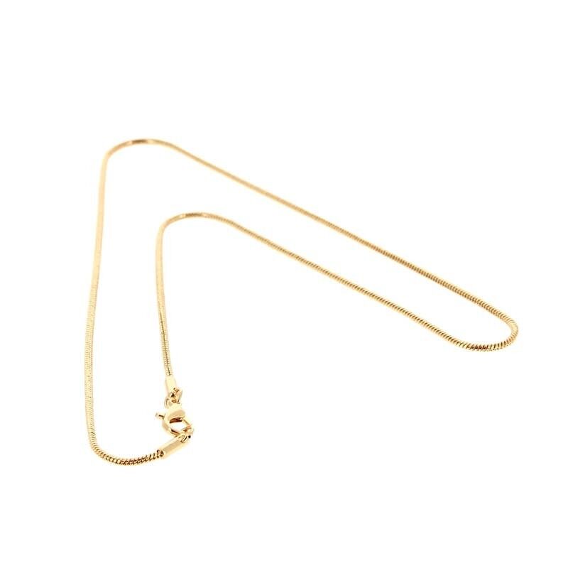 Catena da 45 cm Ø 2 mm Maglia "Snake" in ottone placcato oro