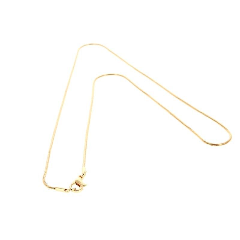 Catena 50 cm Ø 1.Maglia "Snake" in ottone placcato oro da 5 mm