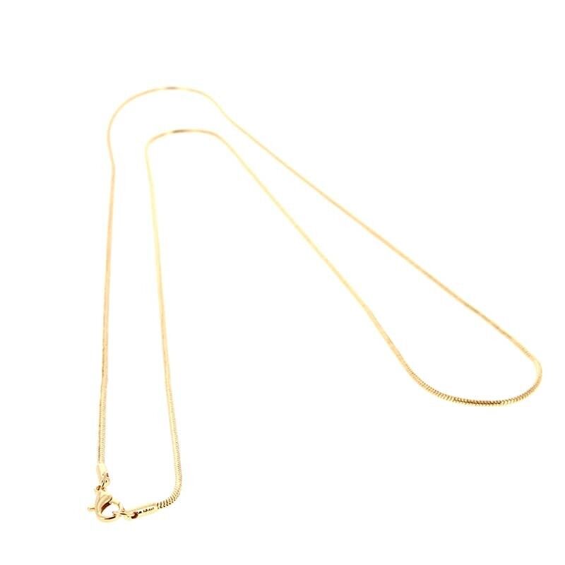 Catena da 79 cm Ø 2 mm Maglia "Snake" in ottone placcato oro