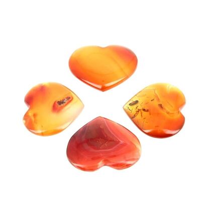 EXTRA Cuore di Corniola di 3.da 5 a 4 centimetri
