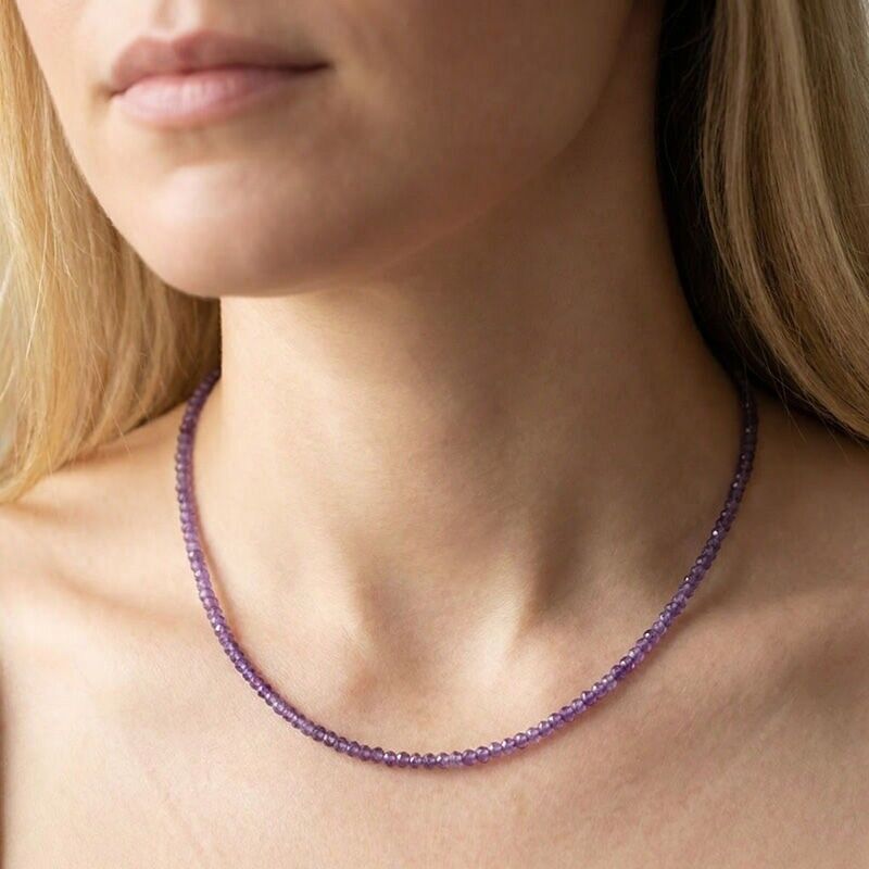 Faceted Amethyst Necklace