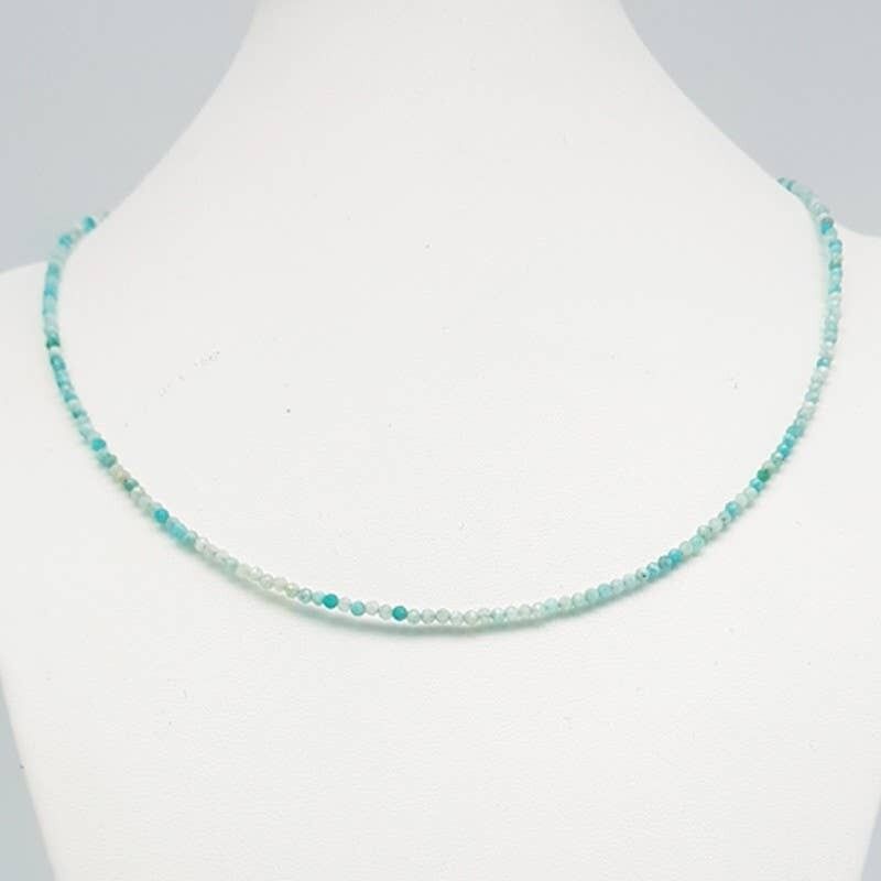 Collana in amazzonite sfaccettata
