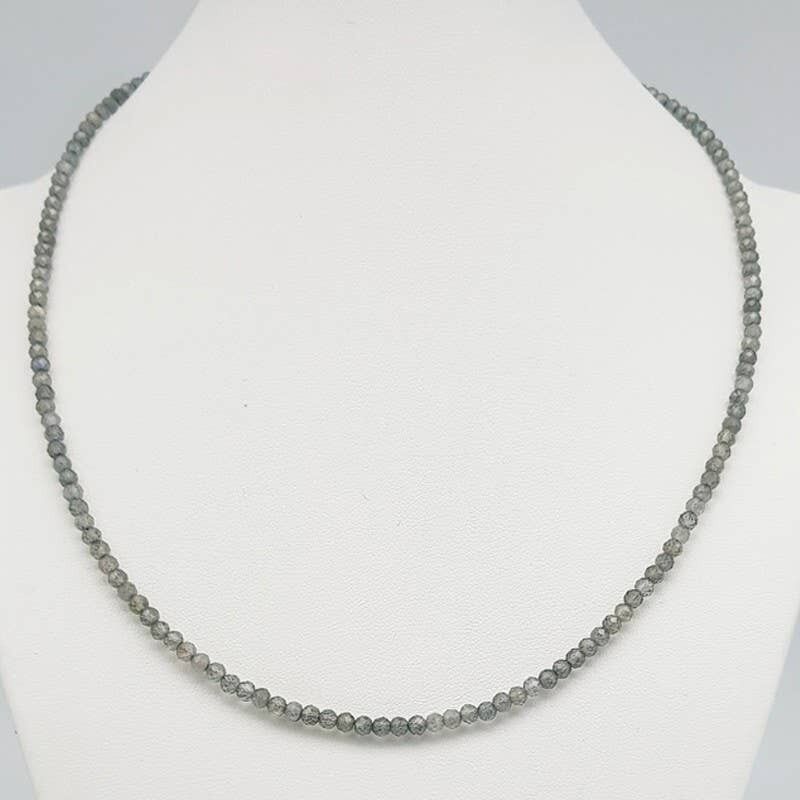 Collana in labradorite sfaccettata