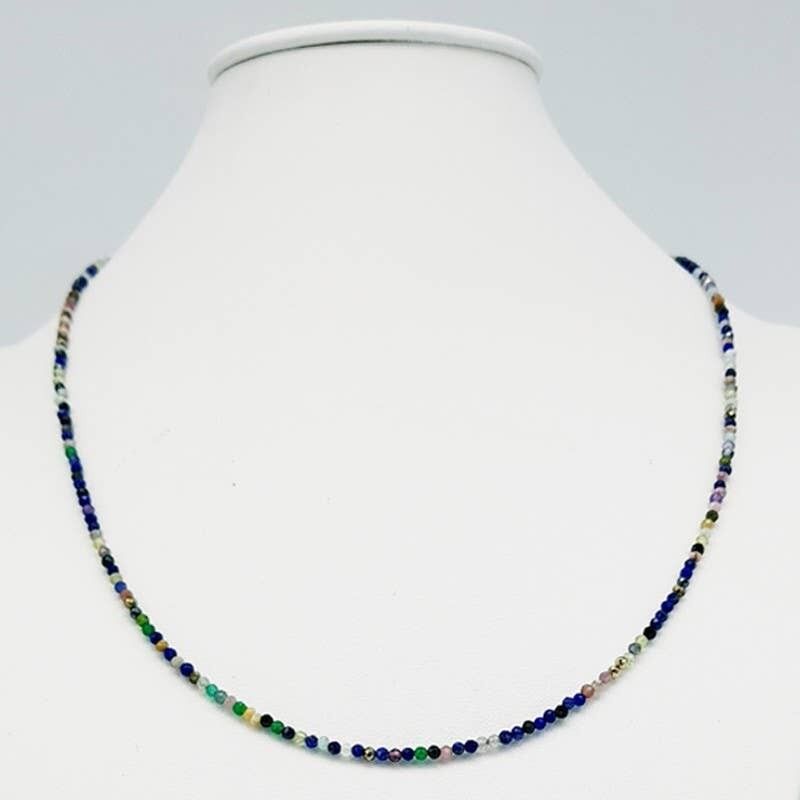 Collana multi-pietra sfaccettata