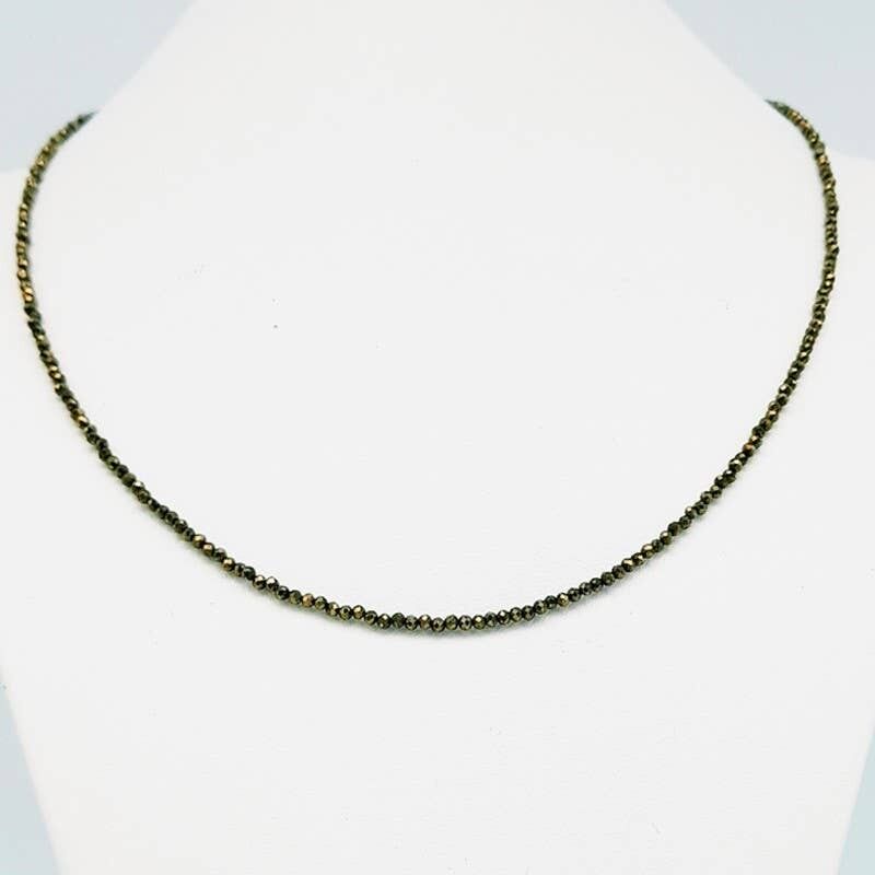 Collana in pirite sfaccettata