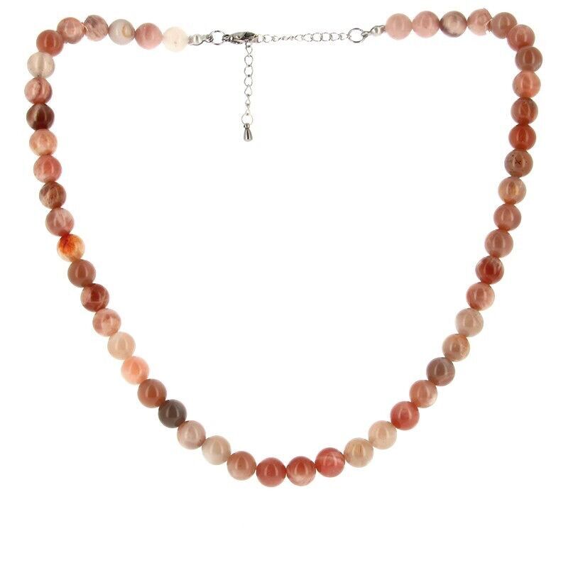 Collana Misto Pietra di Luna Perle 8 mm