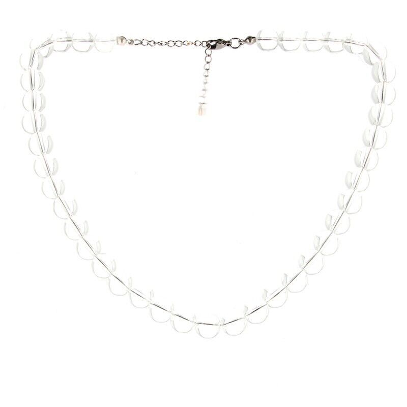 Collana in cristallo di rocca con perline da 10 mm