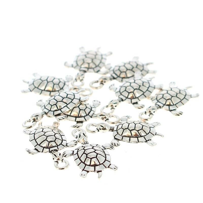 10 Charms de Tortuga 20 x 16 mm