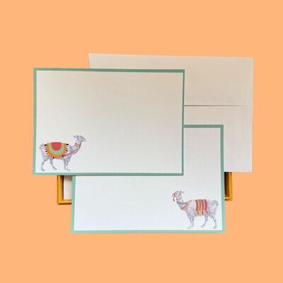 Coffret de cartes Dapper Alpaca avec enveloppes vergées