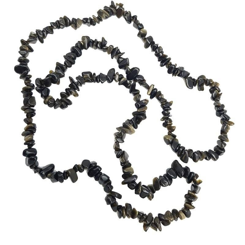 Hilo Extra Barroco Obsidiana Dorada 80 cm