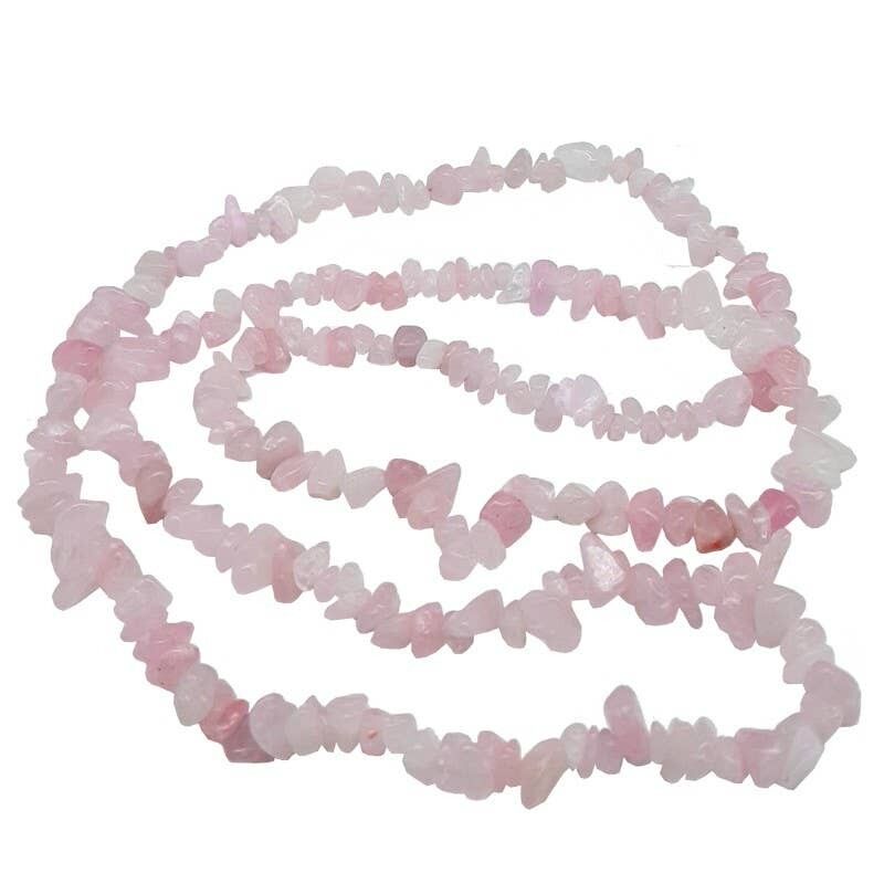 Hilo Barroco de Cuarzo Rosa Longitud 80 cm