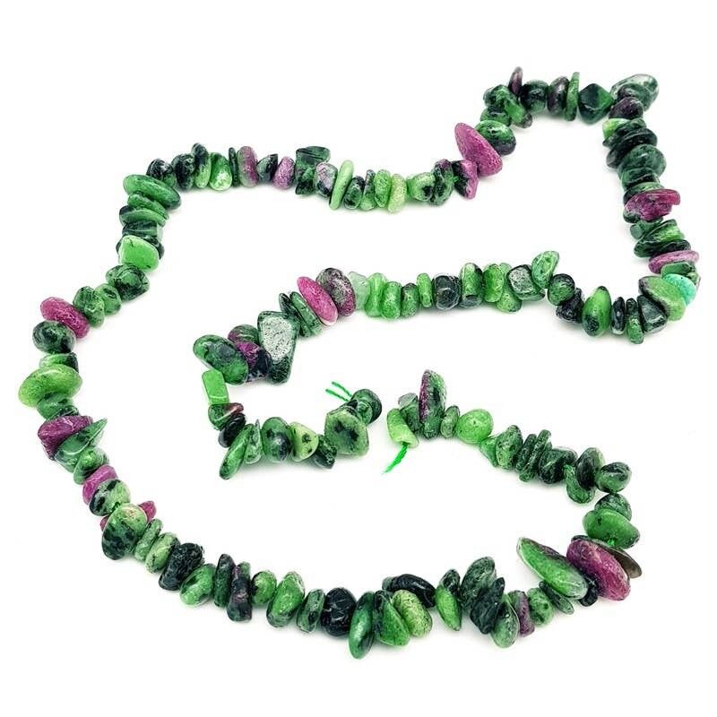 Rubis sur Zoïsite EXTRA Fils Baroque 39 cm