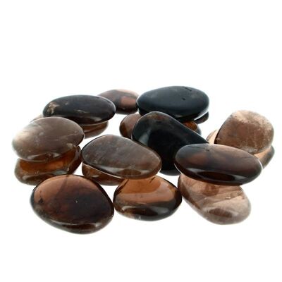 500 g EXTRA Smoky Quartz Flat Pebbles from Madagascar