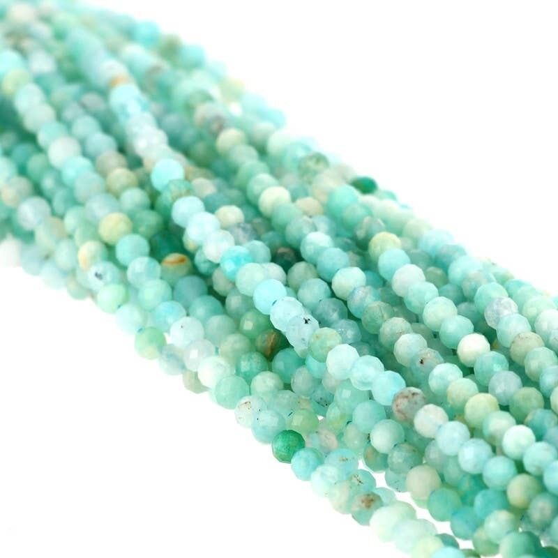 3 mm facettierte Amazonitperlen