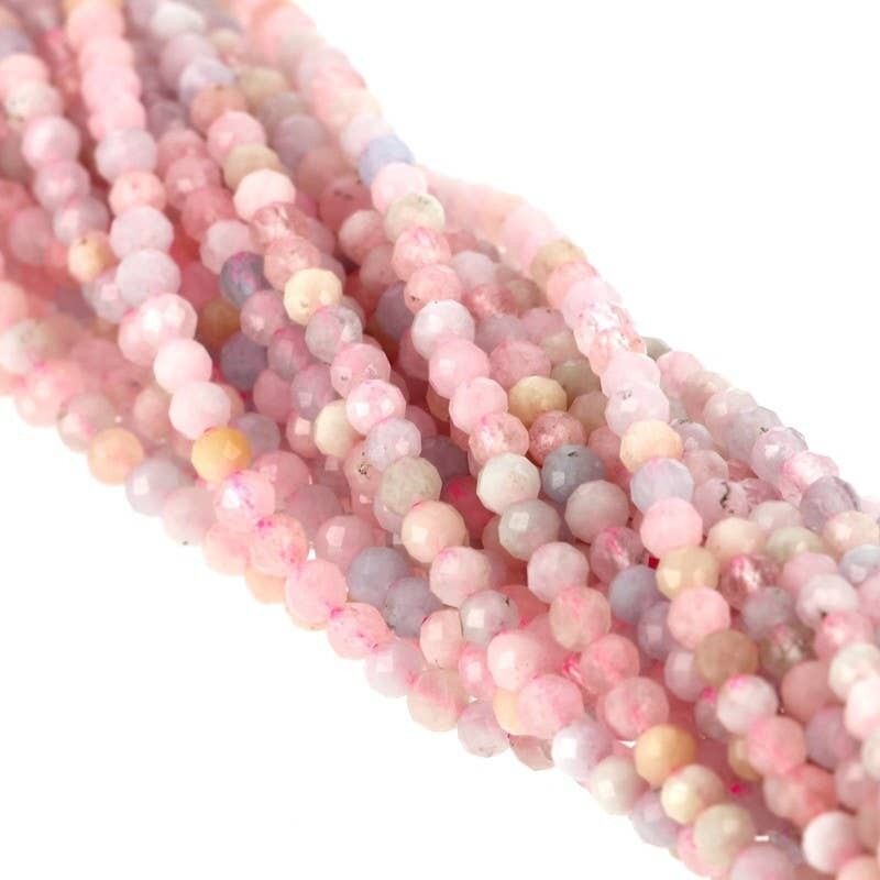 3 mm facettierte Morganitperlen