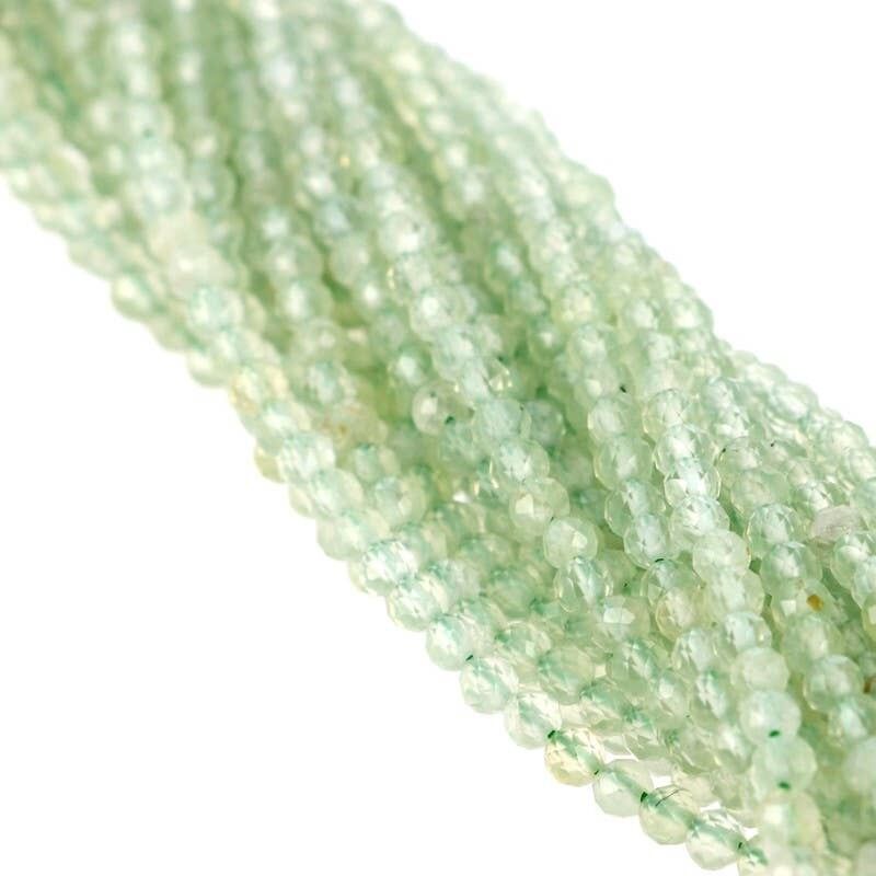 3mm facettierte Prehnitperlen