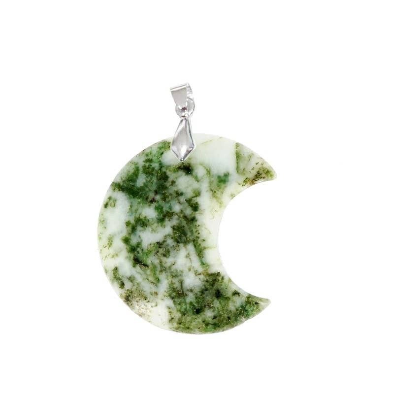 Achat Baum Mond Anhänger 30 mm