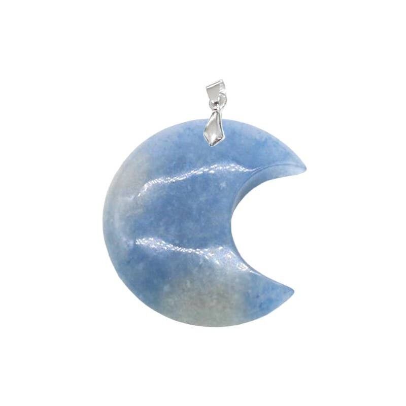 Blauer Aventurin Mond Anhänger 30 mm