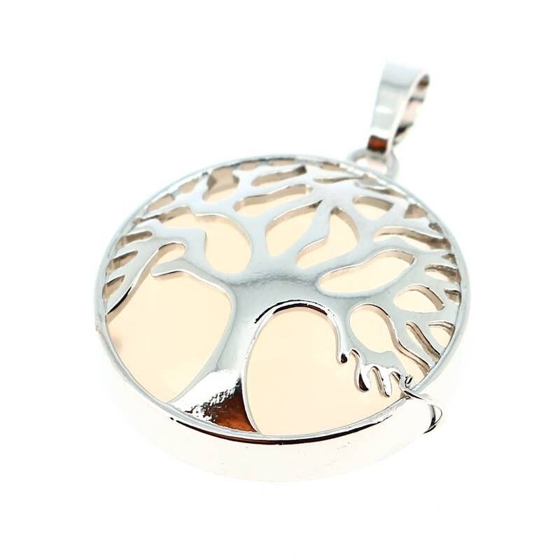 Anhänger „Baum des Lebens“ aus weißem Achat, 2 Stück.5cms