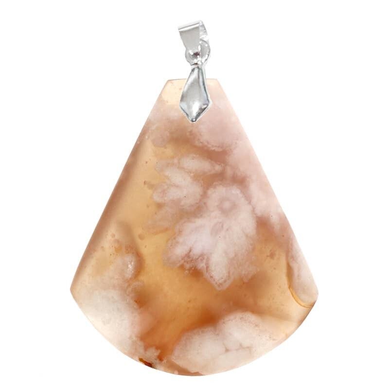 Dreieck-Blumen-Achat-Anhänger