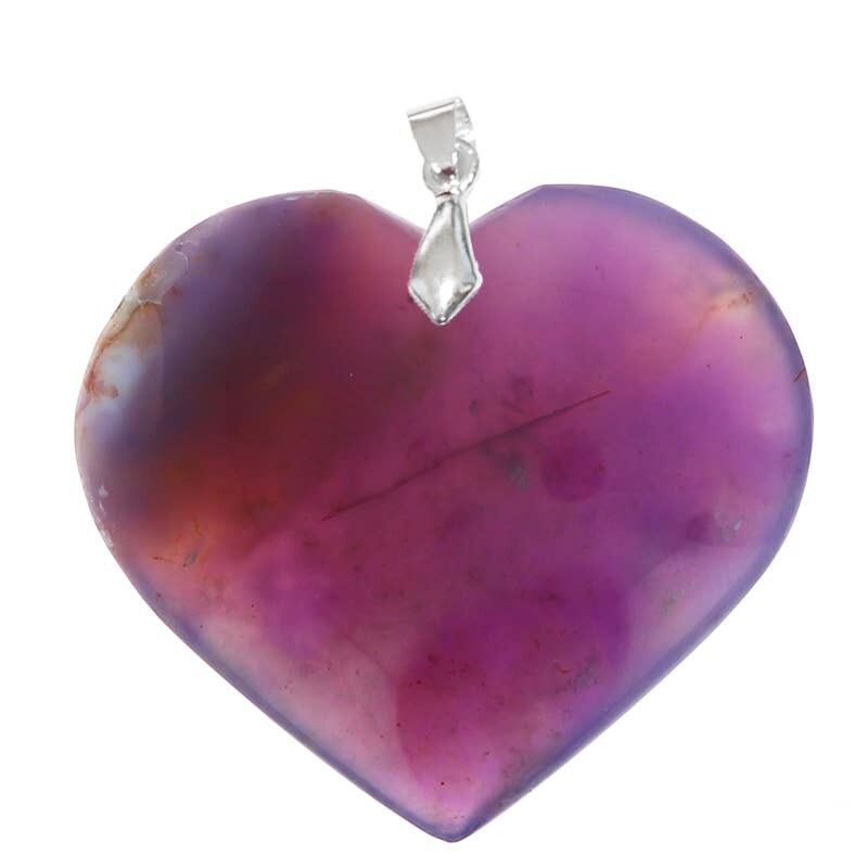 Violette Achat-Herz-Anhänger