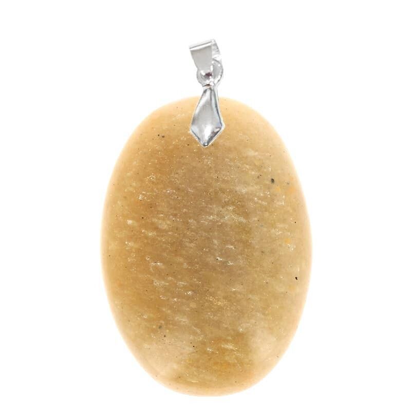 EXTRA Ovaler gelber Aventurin-Anhänger