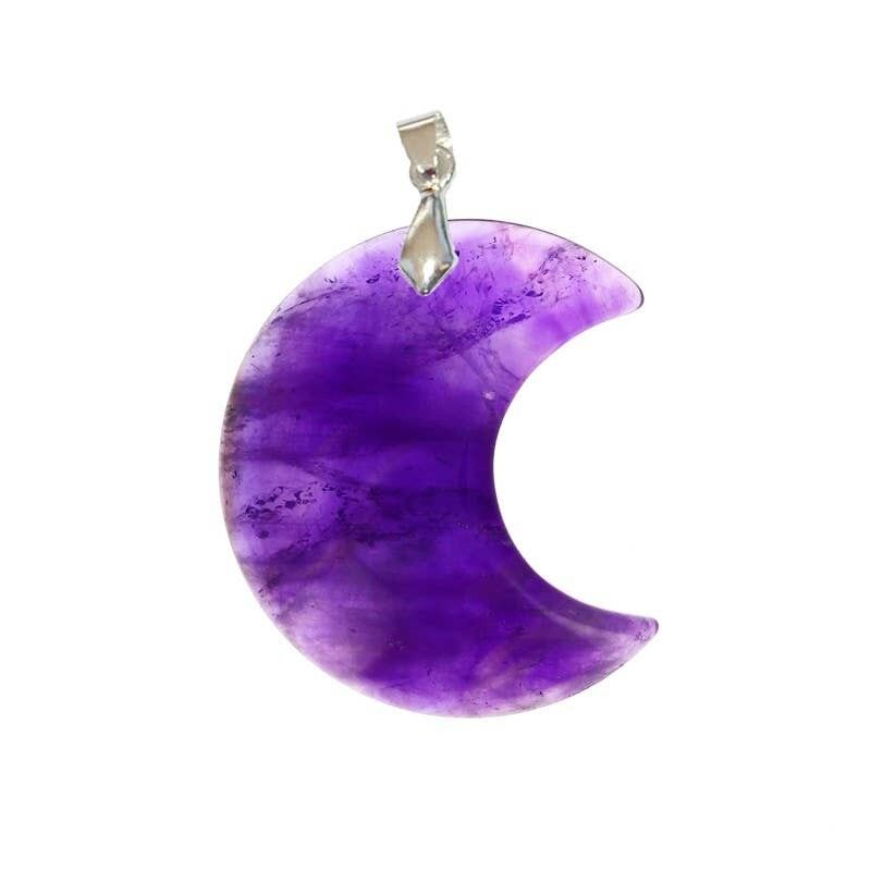 Amethyst Halbmond Anhänger