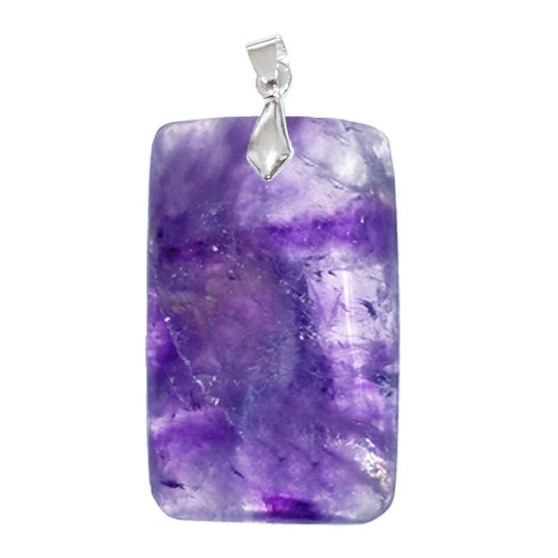 Rechteck-Amethyst-Anhänger