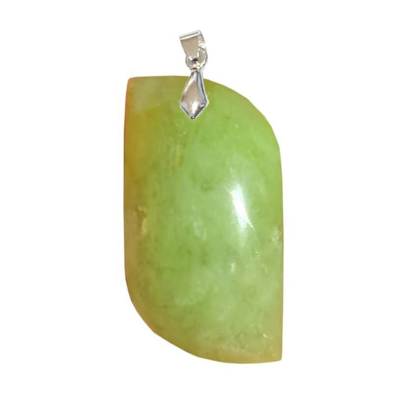 Pendente a forma di S con avventurina verde Madagascar